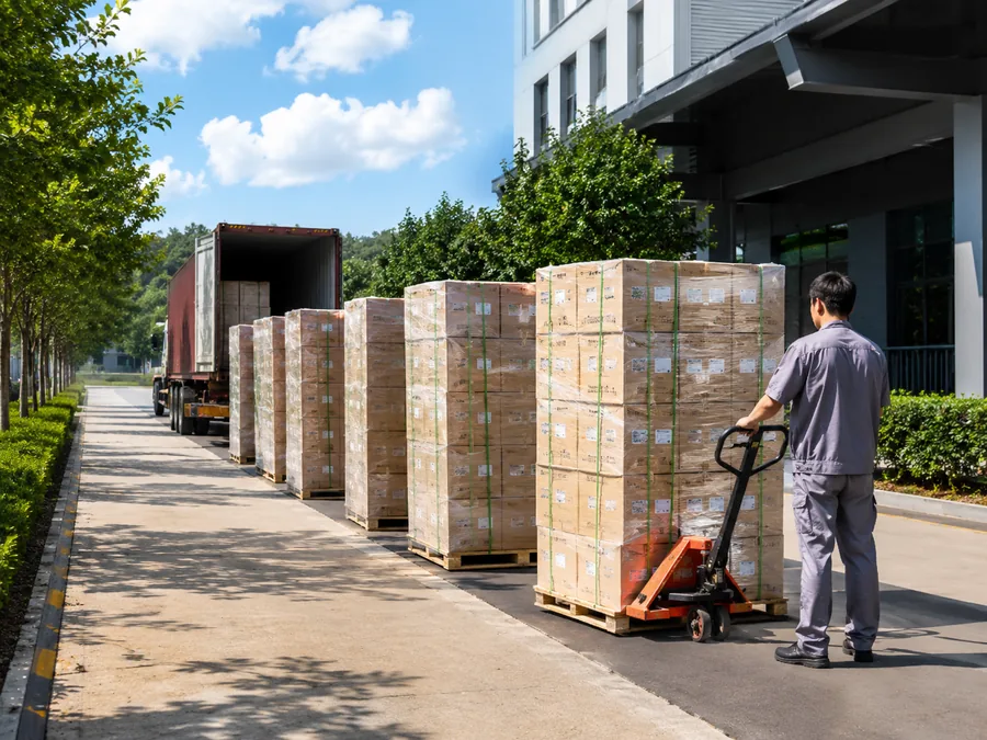 Battery packing and delivery warehouse